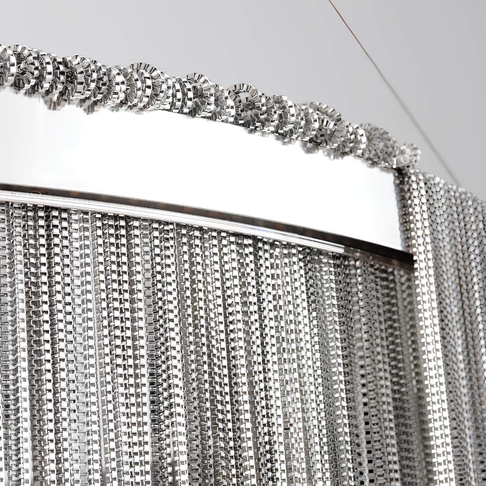 Stainless Steel Tasseled Pendant Chandelier - Homevalley.co.uk
