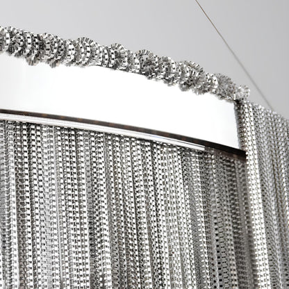 Stainless Steel Tasseled Pendant Chandelier - Homevalley.co.uk