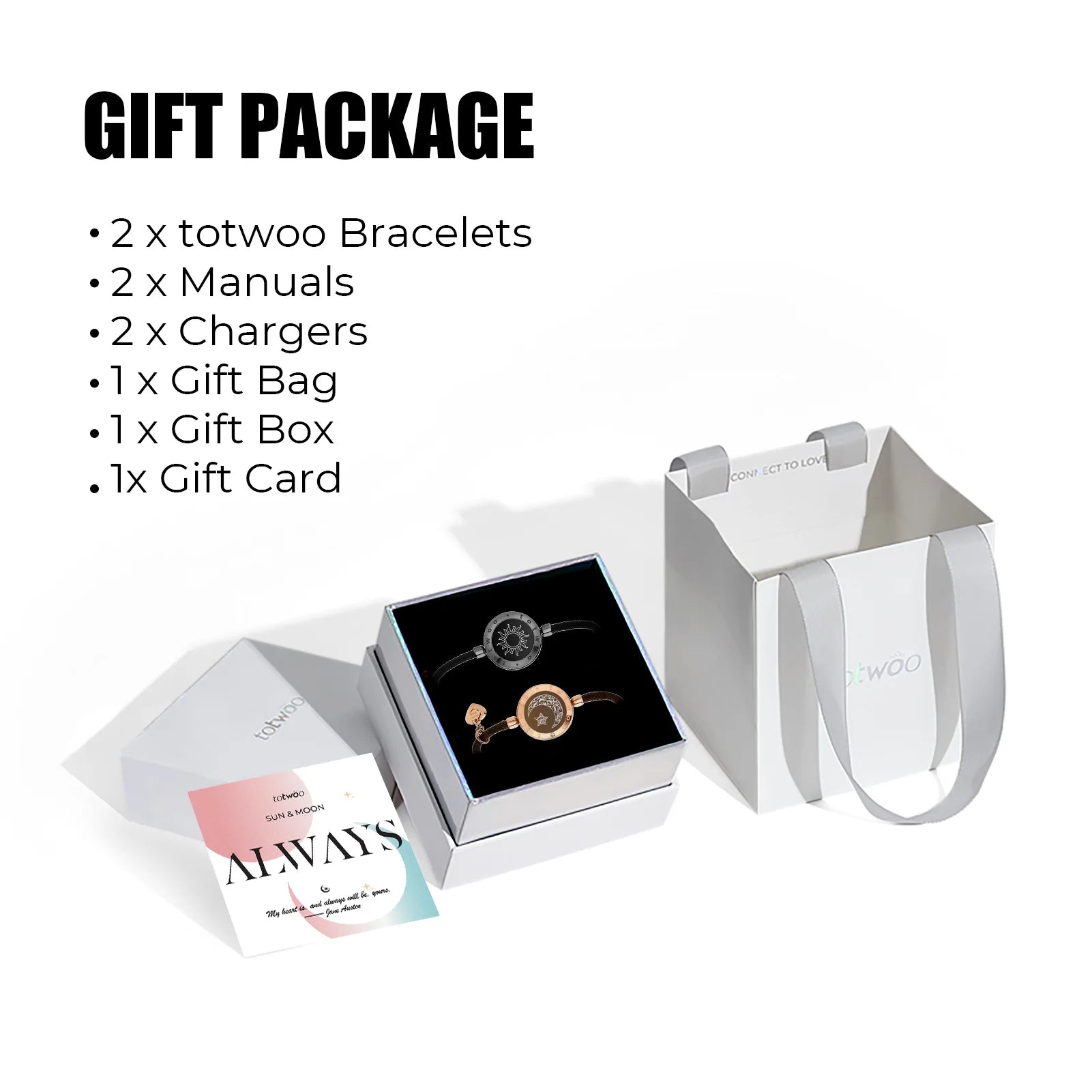 Sun and Moon totwoo Love Bracelets,Long Distance Relationship touch Light up & Vibrate Bracelets for Couples, Gifts - Homevalley.co.uk