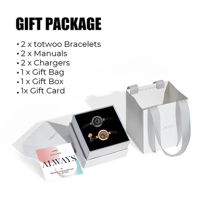 Sun and Moon totwoo Love Bracelets,Long Distance Relationship touch Light up & Vibrate Bracelets for Couples, Gifts - Homevalley.co.uk