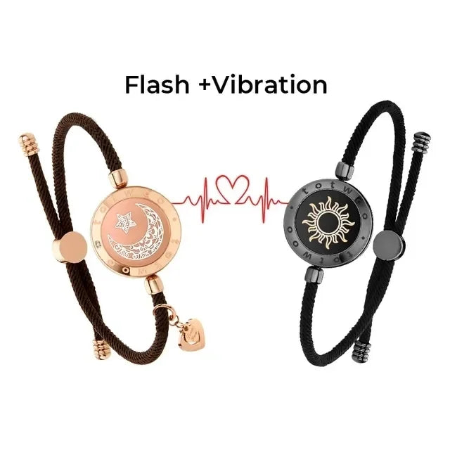 Sun and Moon totwoo Love Bracelets,Long Distance Relationship touch Light up & Vibrate Bracelets for Couples, Gifts - Homevalley.co.uk