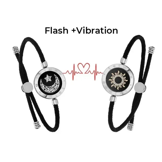 Sun and Moon totwoo Love Bracelets,Long Distance Relationship touch Light up & Vibrate Bracelets for Couples, Gifts - Homevalley.co.uk