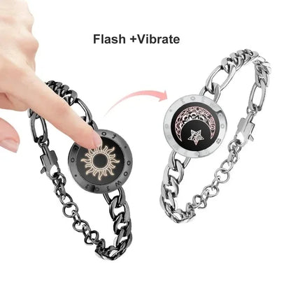 Sun and Moon totwoo Love Bracelets,Long Distance Relationship touch Light up & Vibrate Bracelets for Couples, Gifts - Homevalley.co.uk