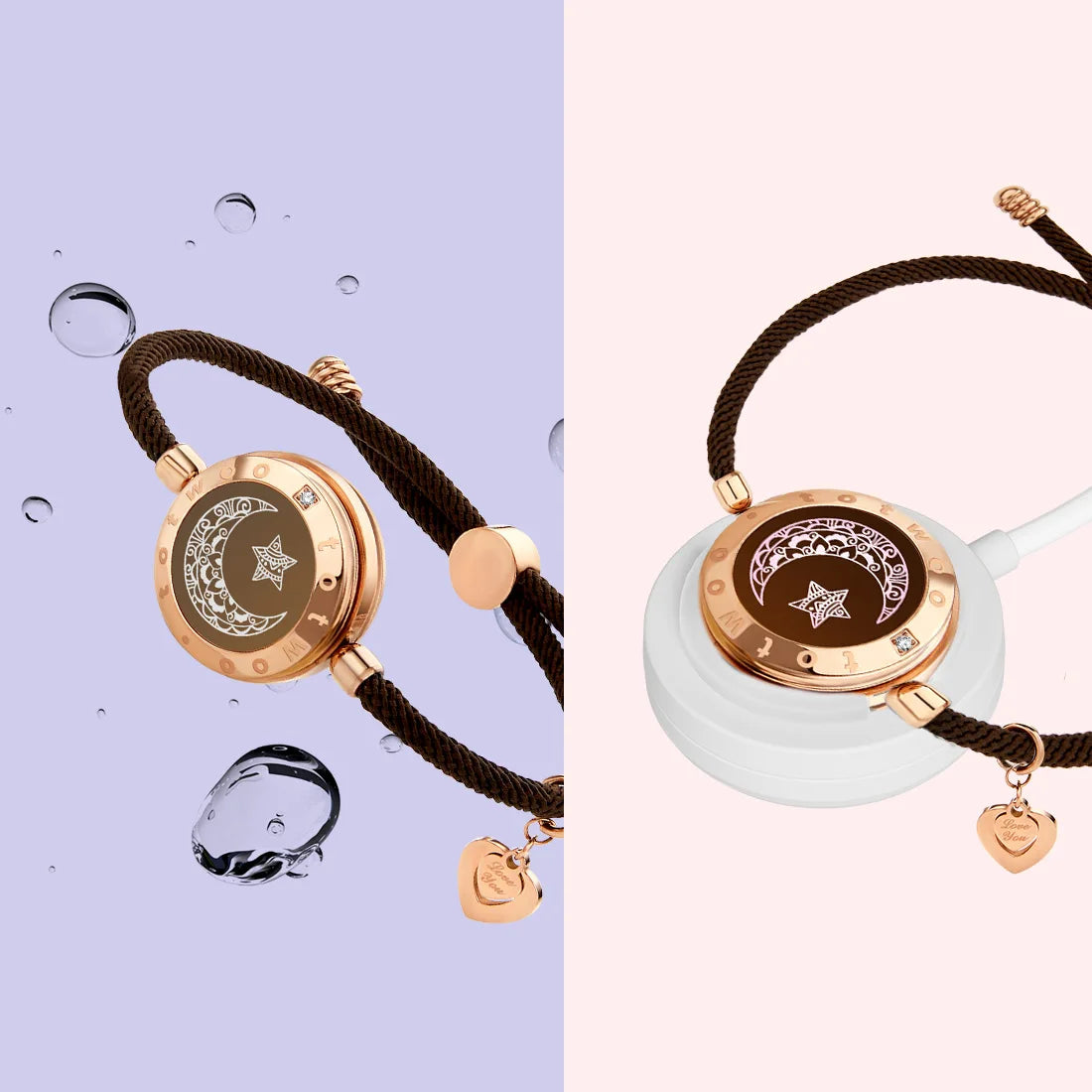 Sun and Moon totwoo Love Bracelets,Long Distance Relationship touch Light up & Vibrate Bracelets for Couples, Gifts - Homevalley.co.uk