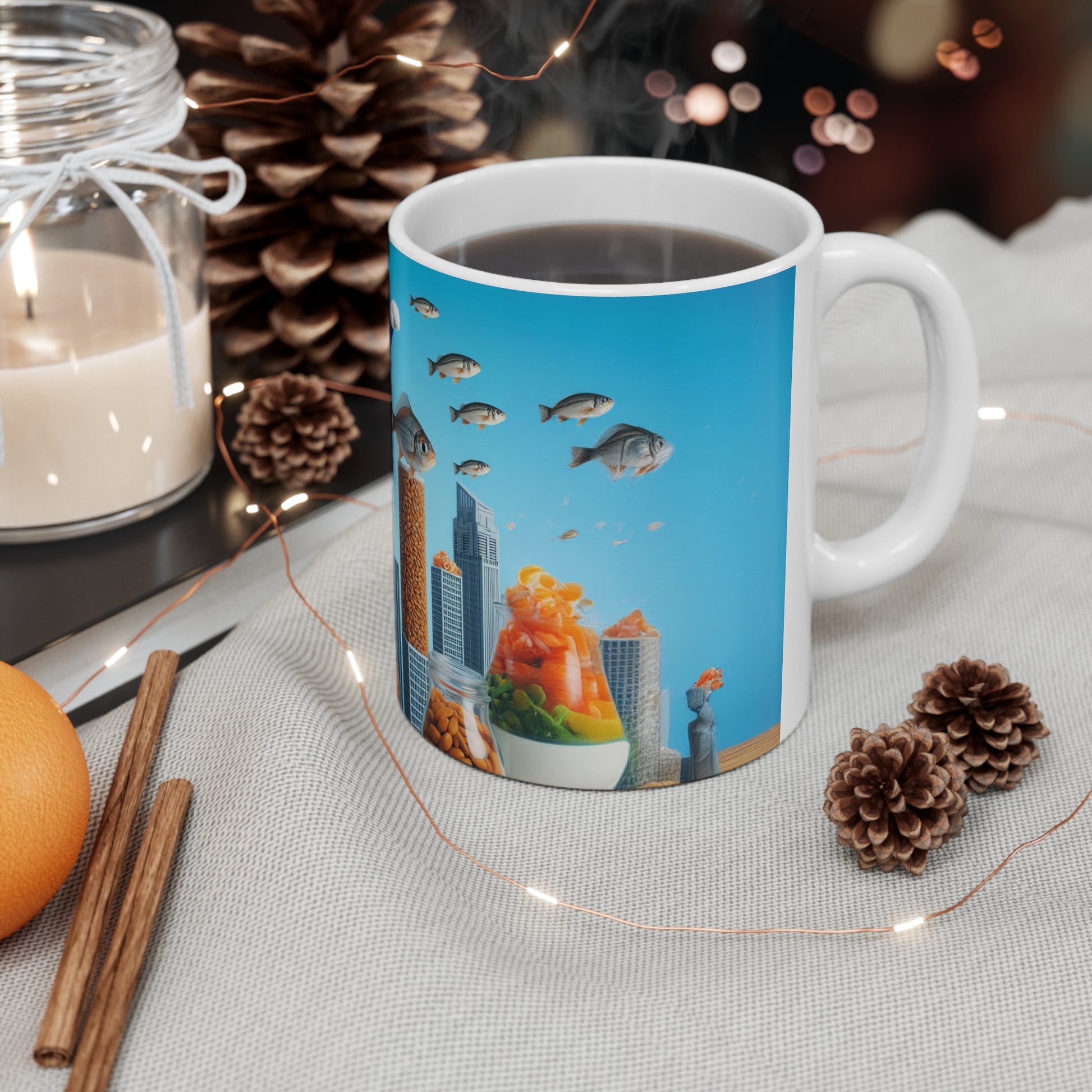 Super Man, Super Cat, Funny Cat Coffee Mug, Funny Pets Coffee Cup, 11oz, 15oz - Homevalley.co.uk