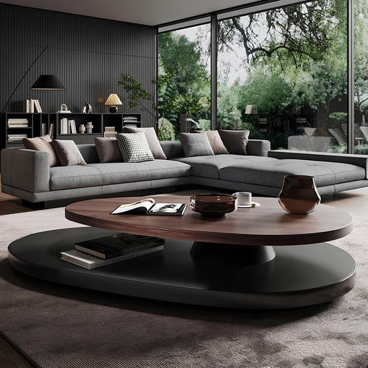 Swivel Oval Coffee Table - Homevalley.co.uk