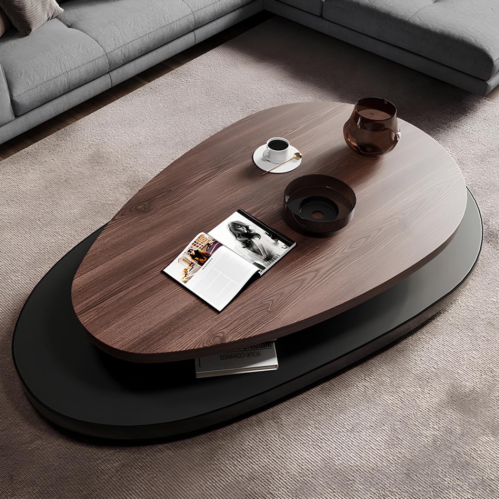 Swivel Oval Coffee Table - Homevalley.co.uk