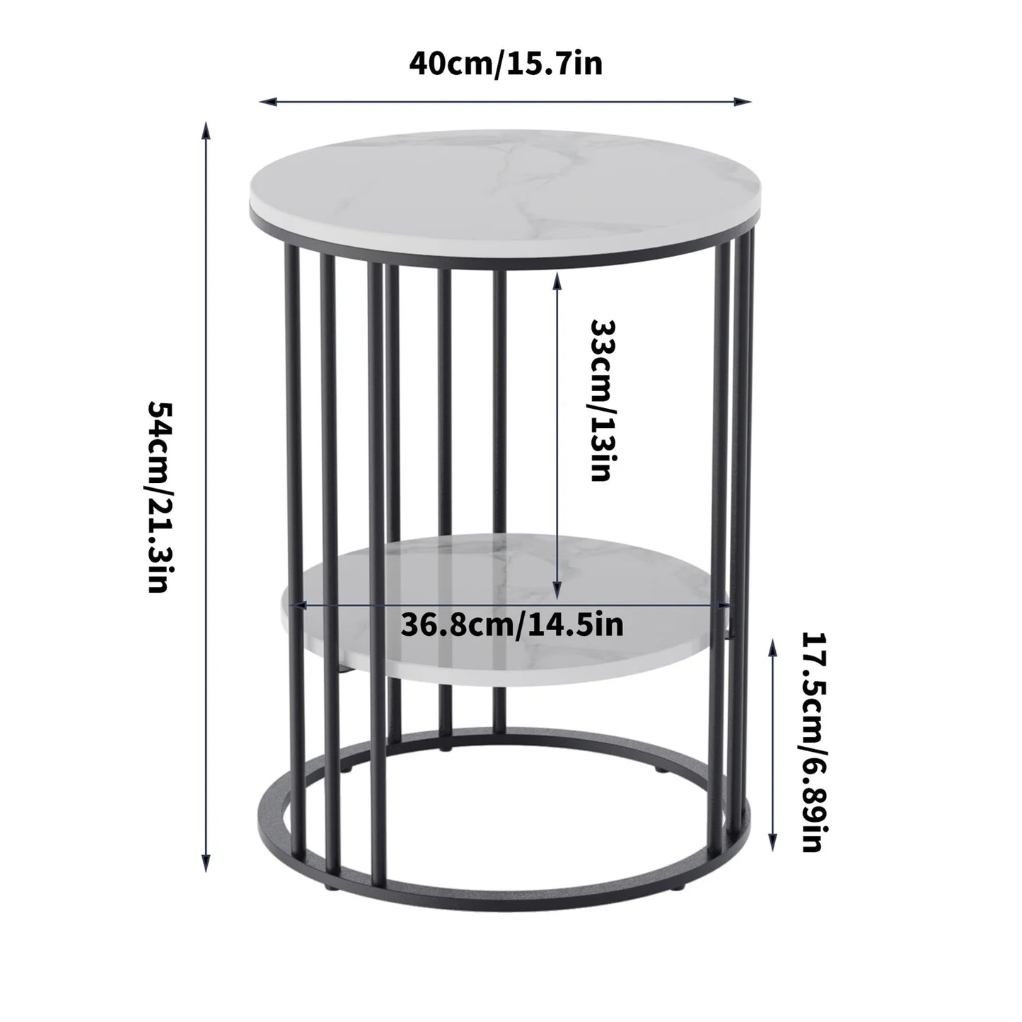 Tall Frame Nightstand Coffee Side End Accent Table - Homevalley.co.uk
