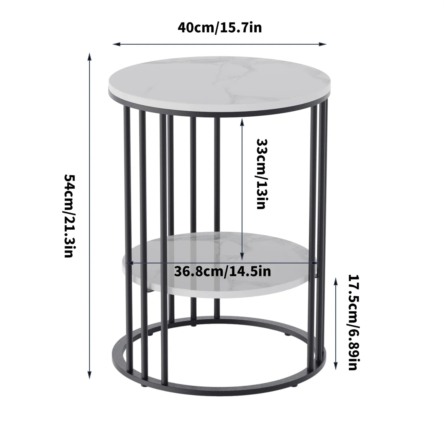 Tall Frame Nightstand Coffee Side End Accent Table - Homevalley.co.uk
