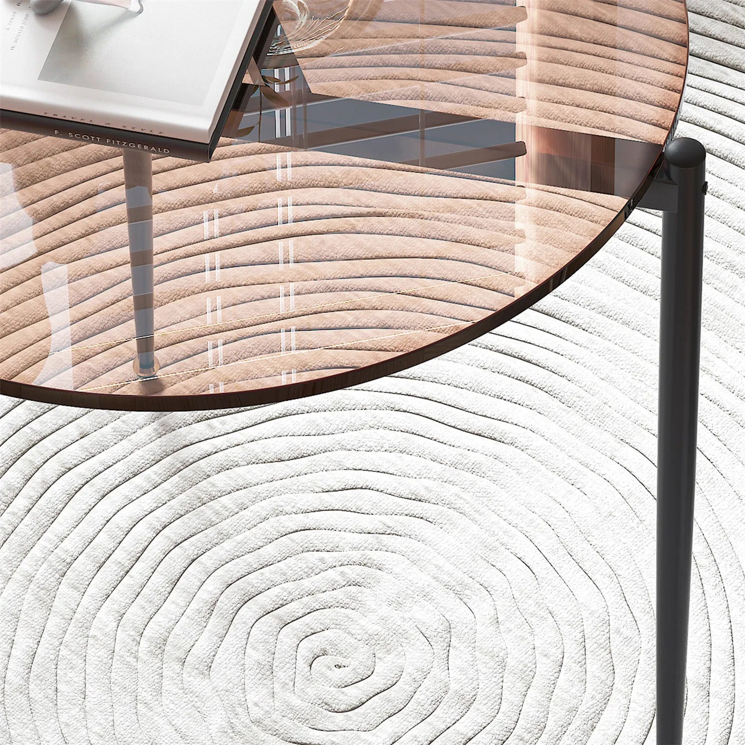 Tempered Glass Round Coffee Side End Table - Homevalley.co.uk