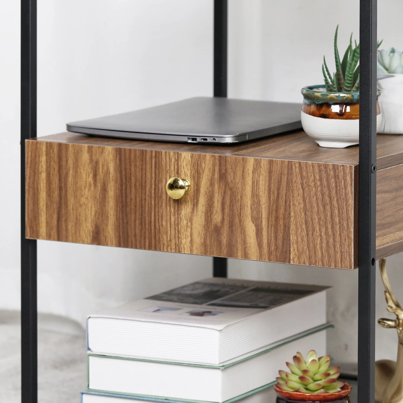 Tempered Glass Square Nightstand Table - Homevalley.co.uk