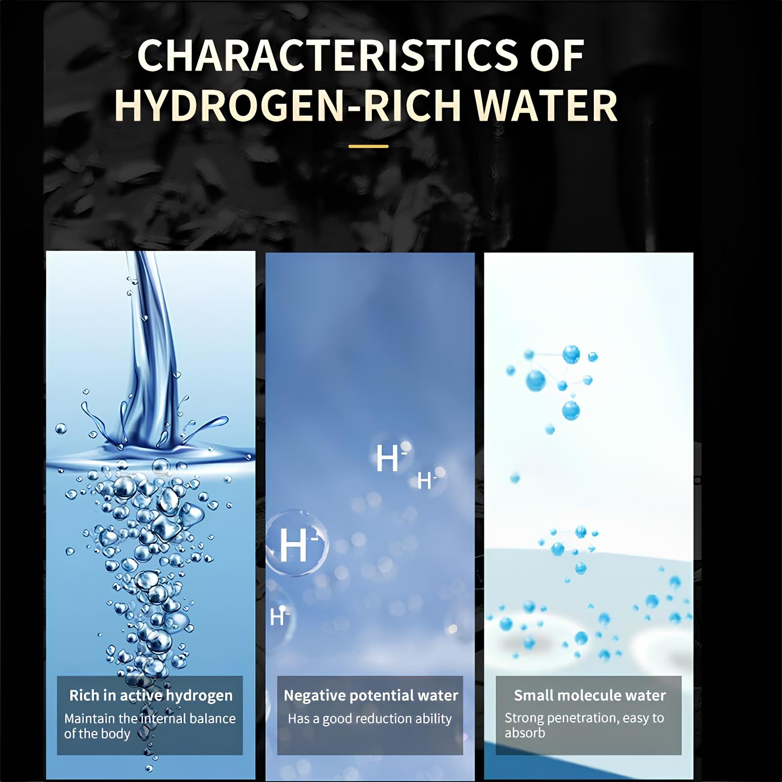 The 8th Generation 5000ppb SPE PEM High Concentration Hydrogen Ionizer Water Bottle - Homevalley.co.uk