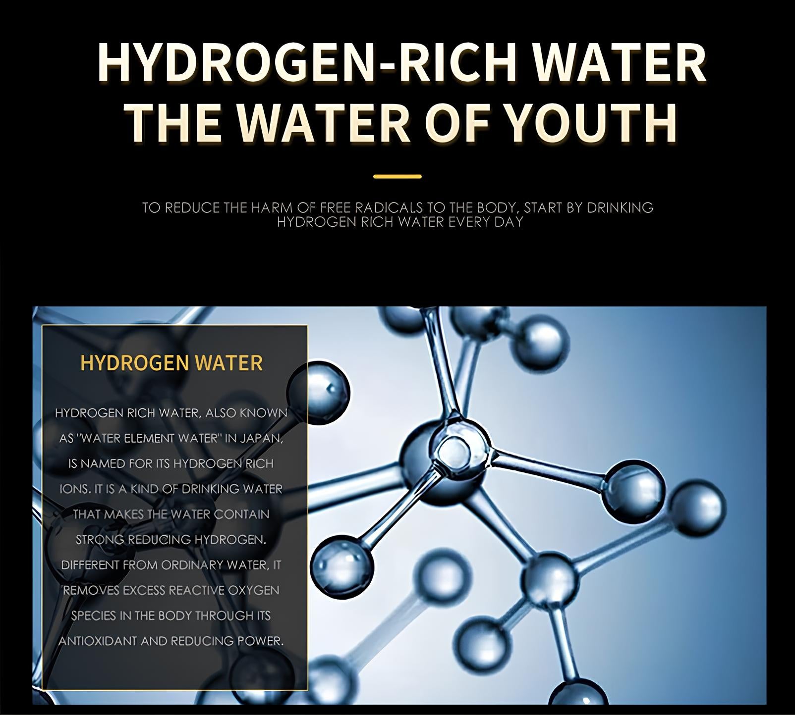The 8th Generation 5000ppb SPE PEM High Concentration Hydrogen Ionizer Water Bottle - Homevalley.co.uk