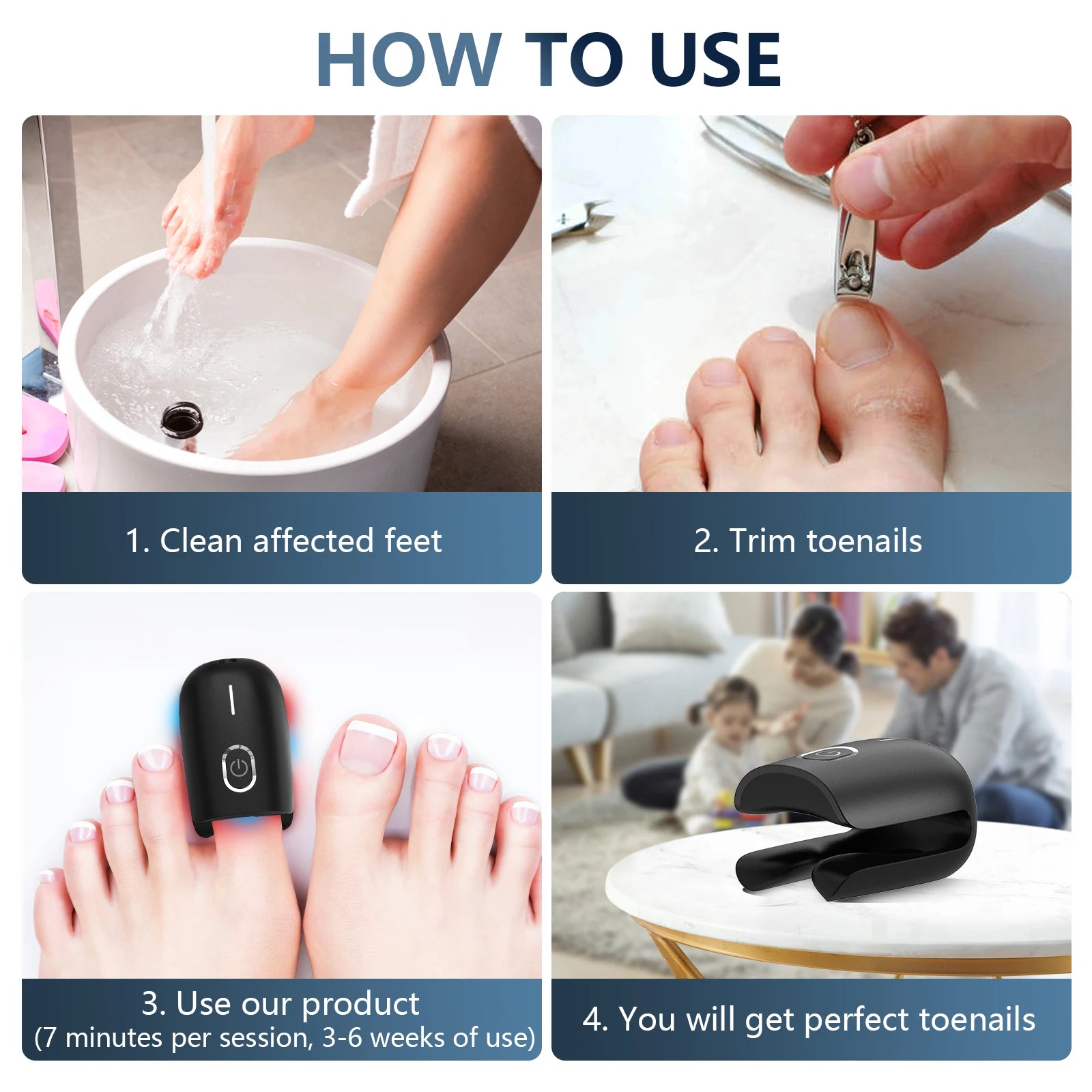 The Anti-Fungal Toenail Laser Therapy Machine with USB Charge - Homevalley.co.uk