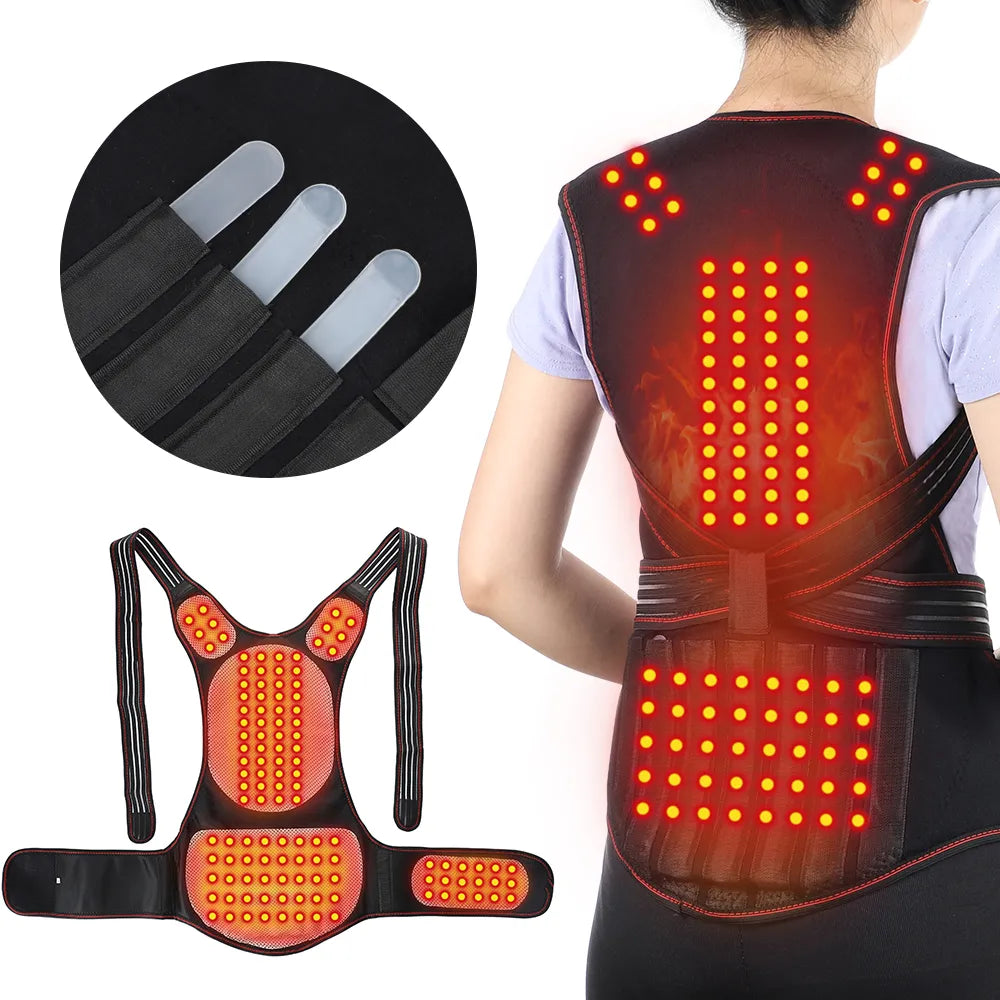 Tourmaline Magnetic Self-Heating Thermal Vest, Waist Brace, Lumbar Pad, Corset, Pain Relief - Homevalley.co.uk
