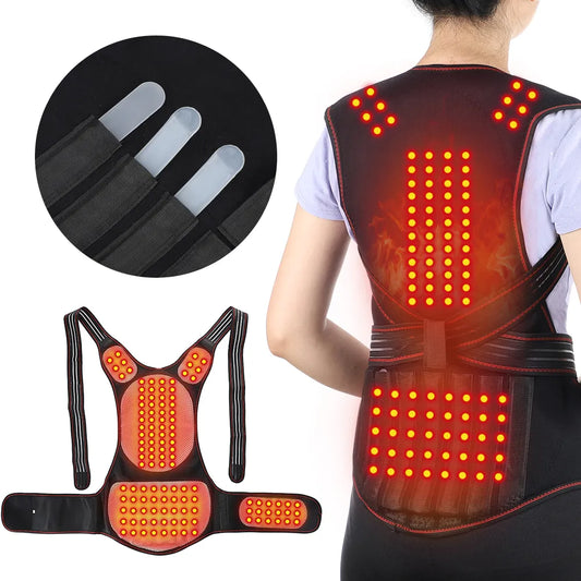 Tourmaline Magnetic Self-Heating Thermal Vest, Waist Brace, Lumbar Pad, Corset, Pain Relief - Homevalley.co.uk