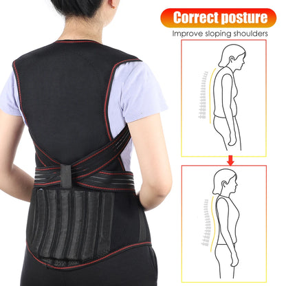 Tourmaline Magnetic Self-Heating Thermal Vest, Waist Brace, Lumbar Pad, Corset, Pain Relief - Homevalley.co.uk