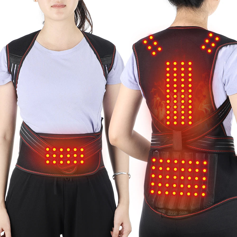 Tourmaline Magnetic Self-Heating Thermal Vest, Waist Brace, Lumbar Pad, Corset, Pain Relief - Homevalley.co.uk