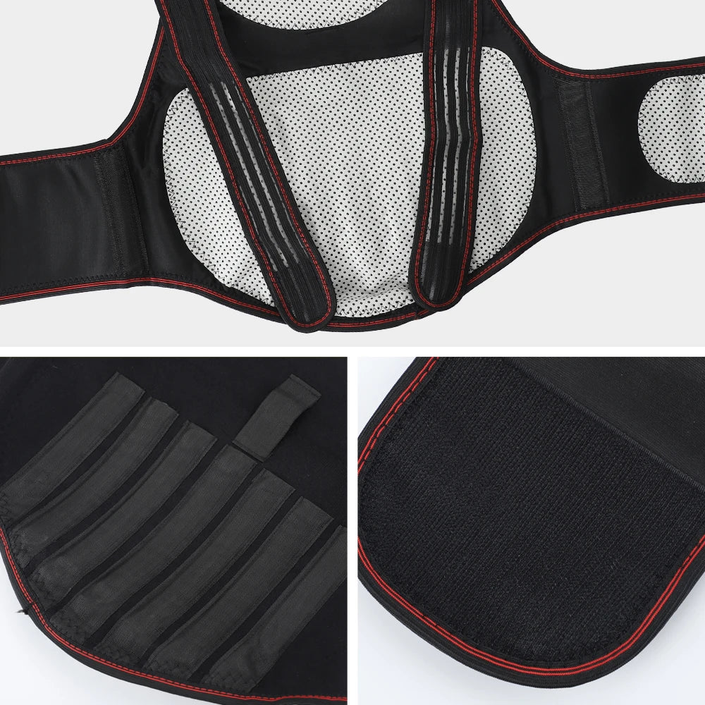 Tourmaline Magnetic Self-Heating Thermal Vest, Waist Brace, Lumbar Pad, Corset, Pain Relief - Homevalley.co.uk