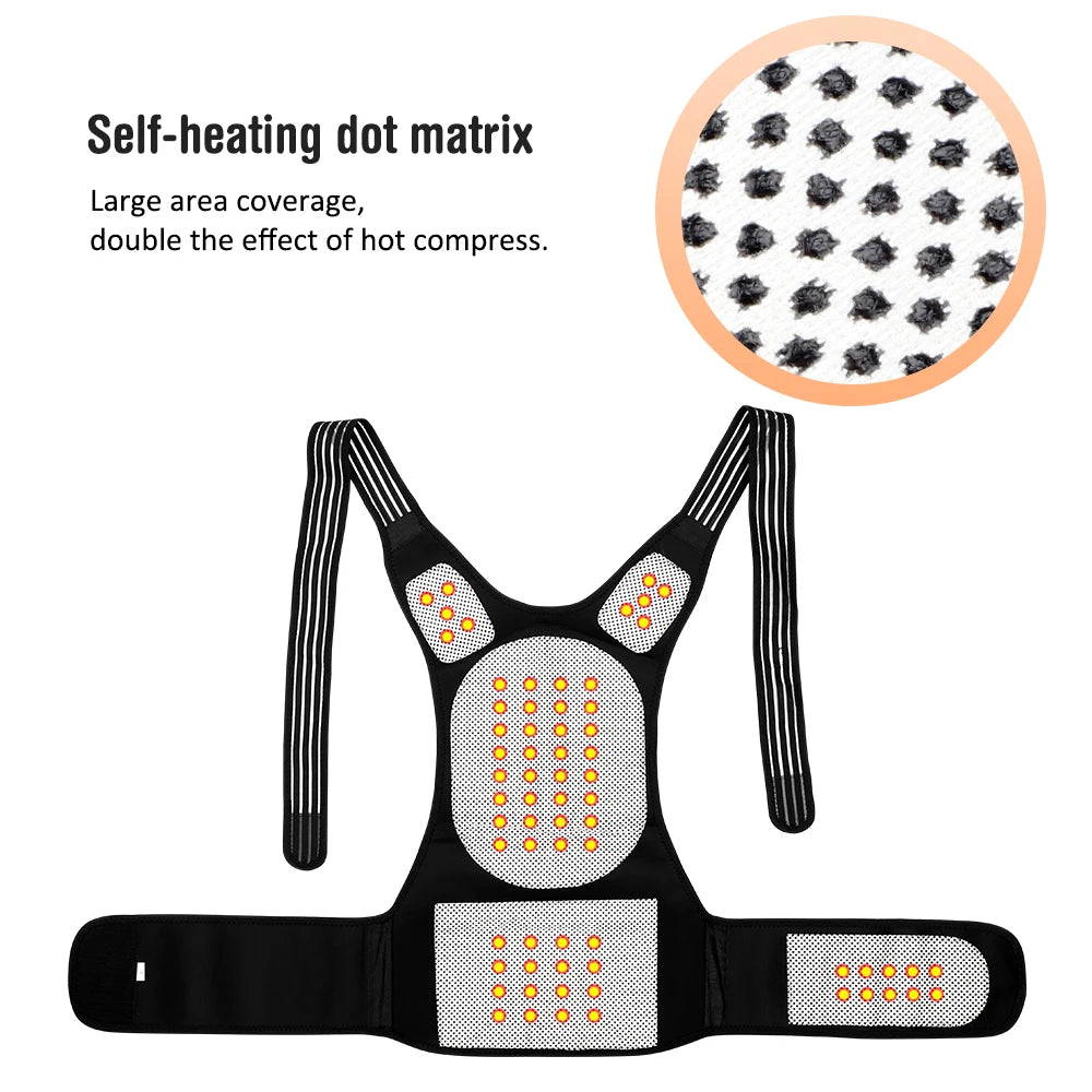 Tourmaline Magnetic Self-Heating Thermal Vest, Waist Brace, Lumbar Pad, Corset, Pain Relief - Homevalley.co.uk