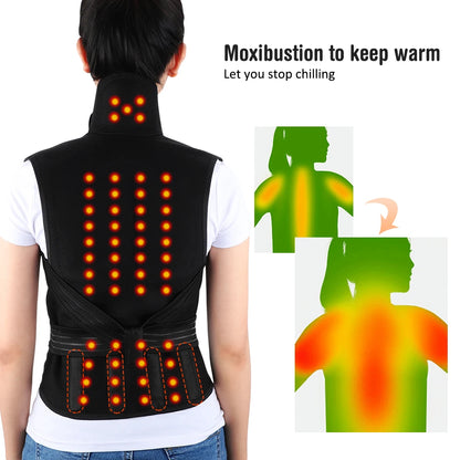 Tourmaline Magnetic Self-Heating Thermal Vest, Waist Brace, Lumbar Pad, Corset, Pain Relief - Homevalley.co.uk