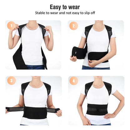 Tourmaline Magnetic Self-Heating Thermal Vest, Waist Brace, Lumbar Pad, Corset, Pain Relief - Homevalley.co.uk