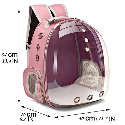 Transparent Capsule Bubble Breathable Travel Pet Carrier Backpack - Homevalley.co.uk