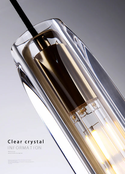 Transparent Crystal LED Pendant - Homevalley.co.uk