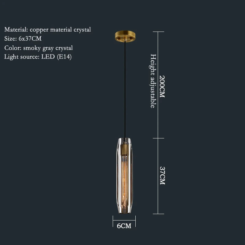 Transparent Crystal LED Pendant - Homevalley.co.uk