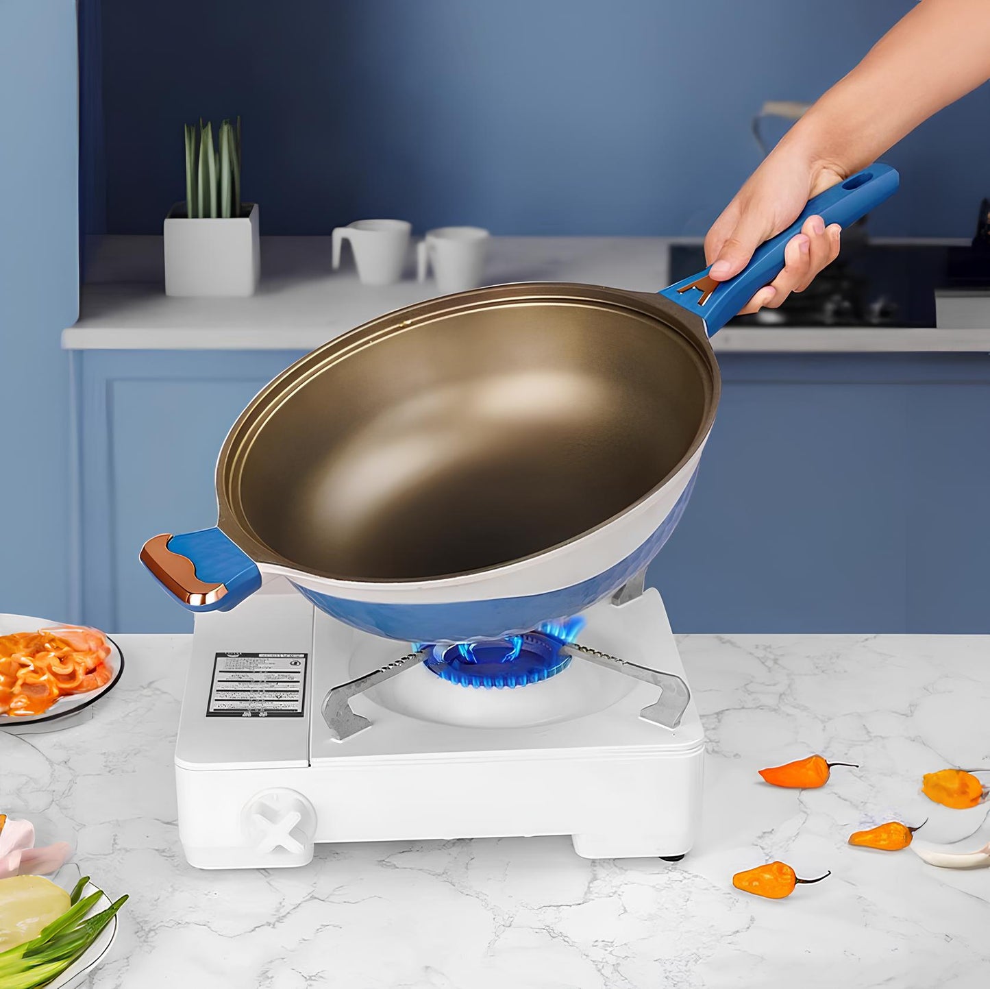 Two-Colour Titanium Non-Stick Frying Pan - Homevalley.co.uk