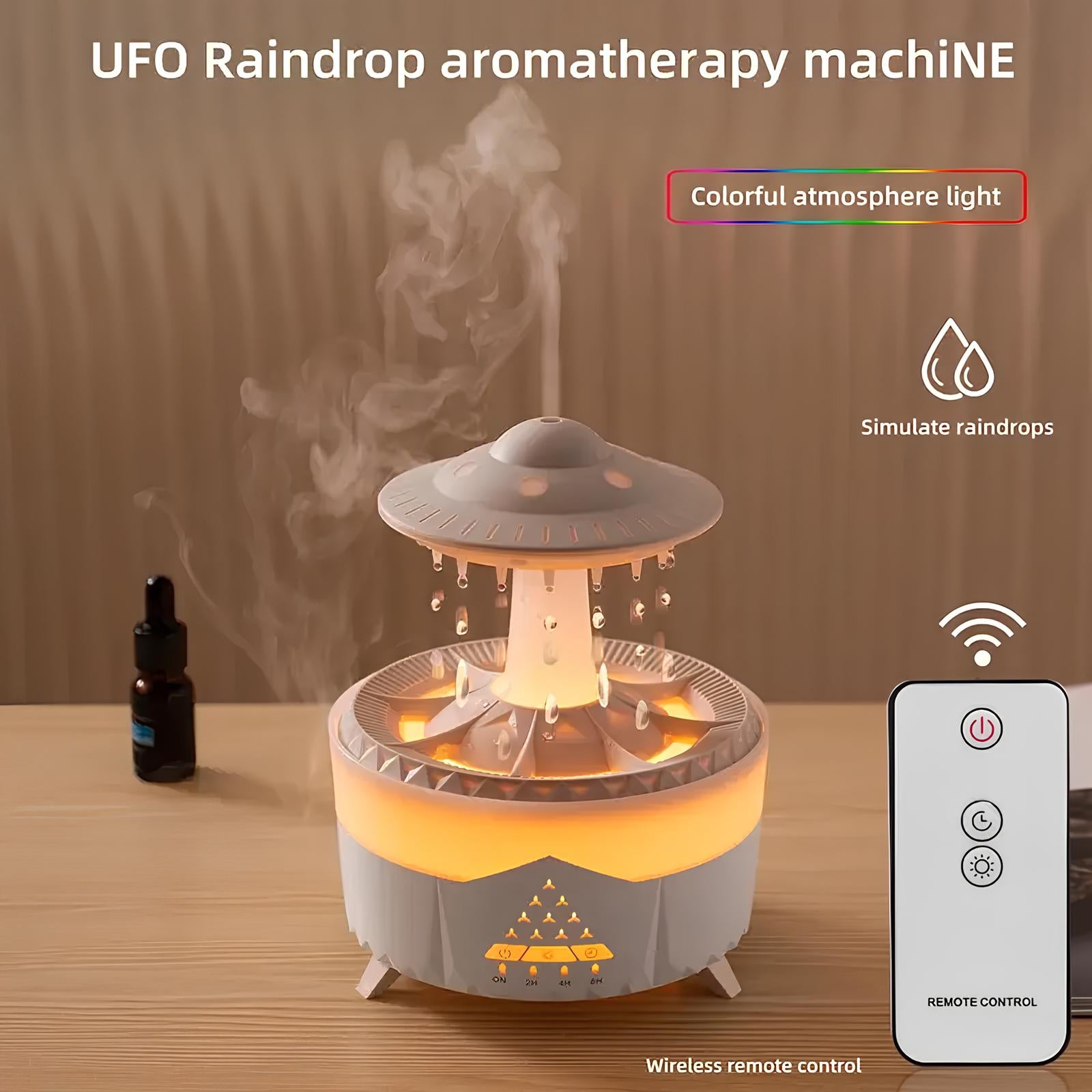 UFO Raindrop Humidifier, Aromatherapy, Air Diffuser - Homevalley.co.uk