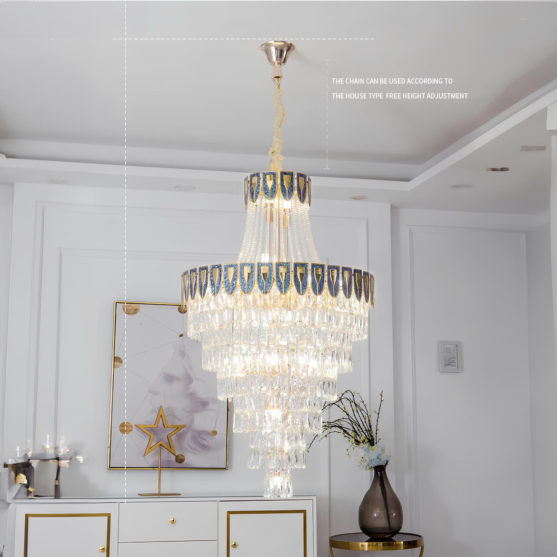 Villa Lobby Staircase Crystal Chandelier - Homevalley.co.uk
