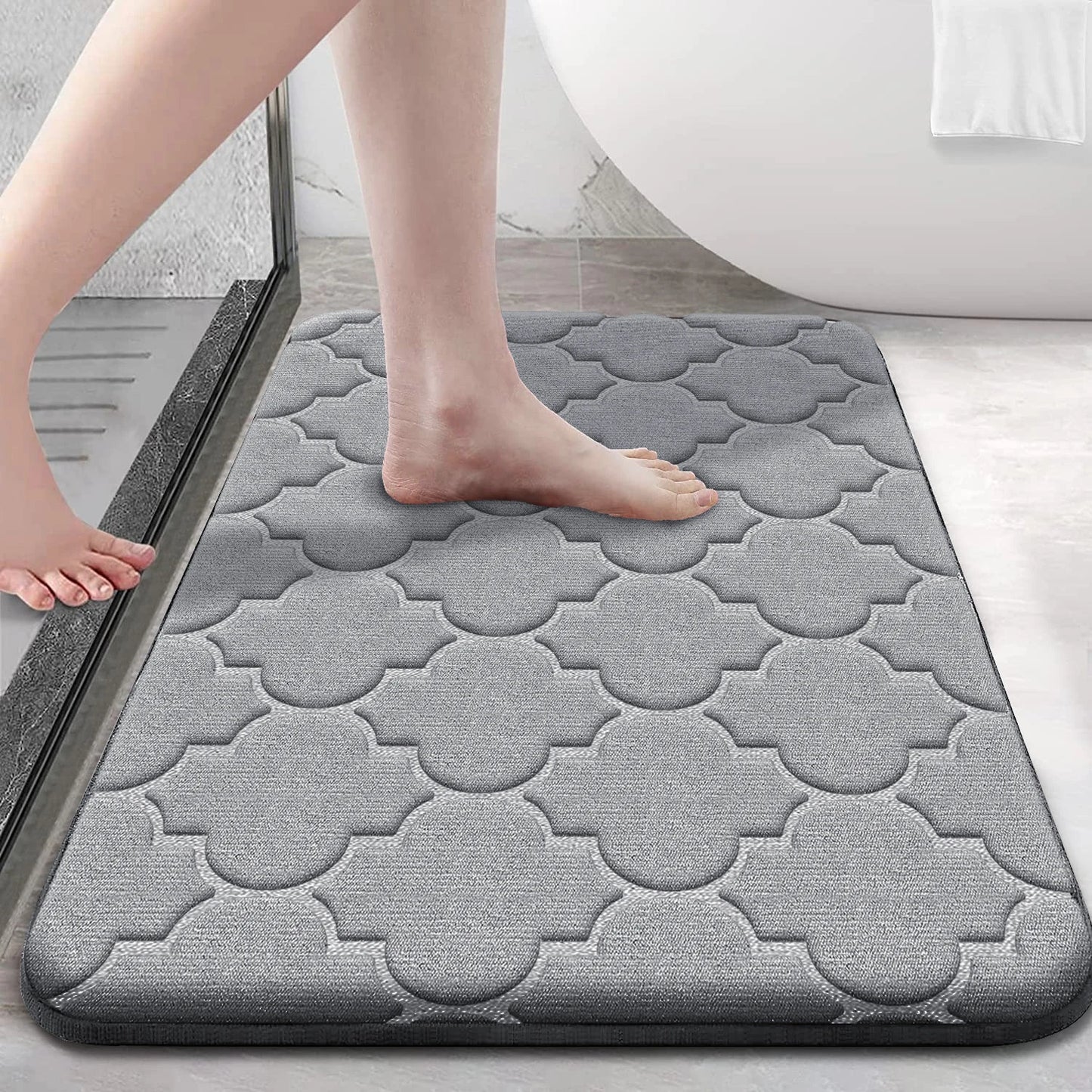 Water Absorbent Non-Slip Memory Foam Bathroom Mat – Soft, Quick-Drying, and Comfortable - Homevalley.co.uk