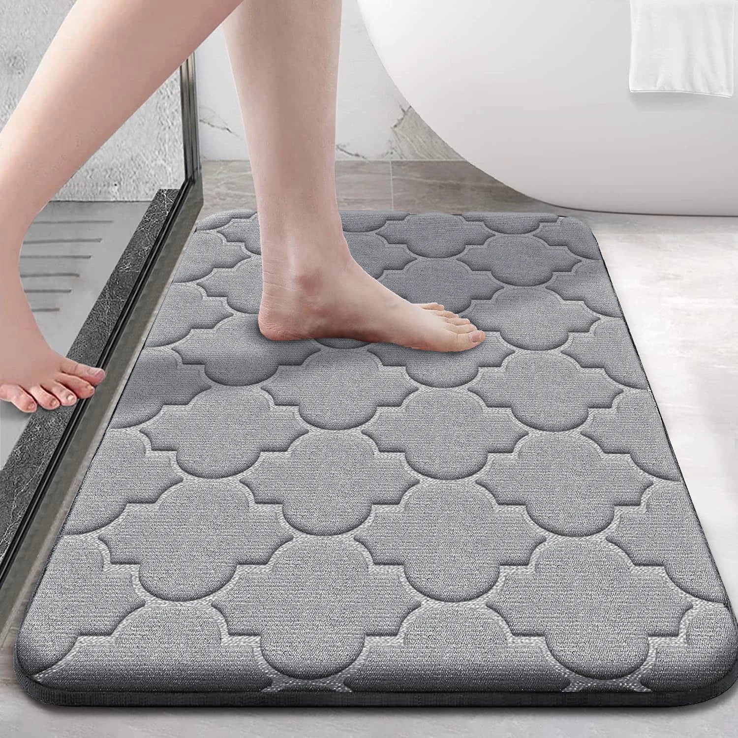 Water Absorbent Non-Slip Memory Foam Bathroom Mat – Soft, Quick-Drying, and Comfortable - Homevalley.co.uk
