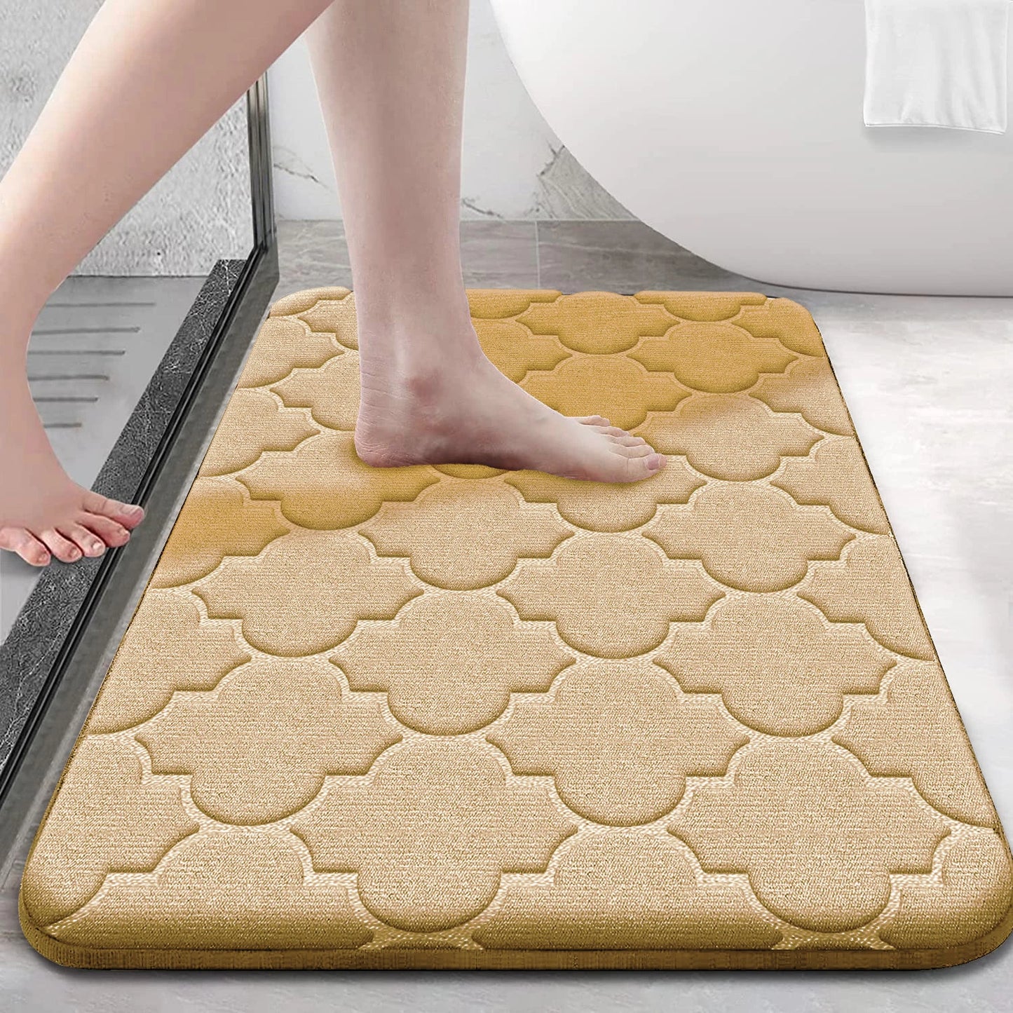 Water Absorbent Non-Slip Memory Foam Bathroom Mat – Soft, Quick-Drying, and Comfortable - Homevalley.co.uk
