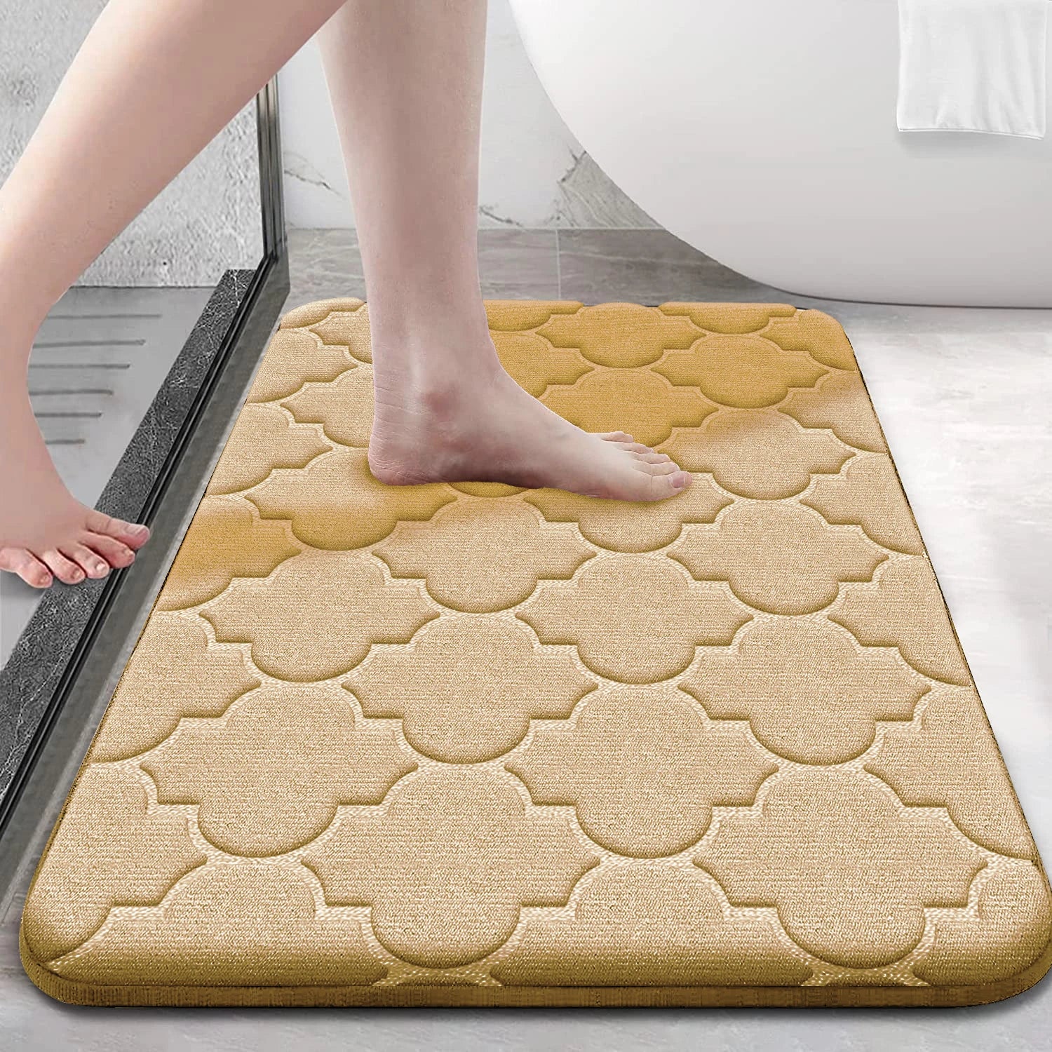 Water Absorbent Non-Slip Memory Foam Bathroom Mat – Soft, Quick-Drying, and Comfortable - Homevalley.co.uk