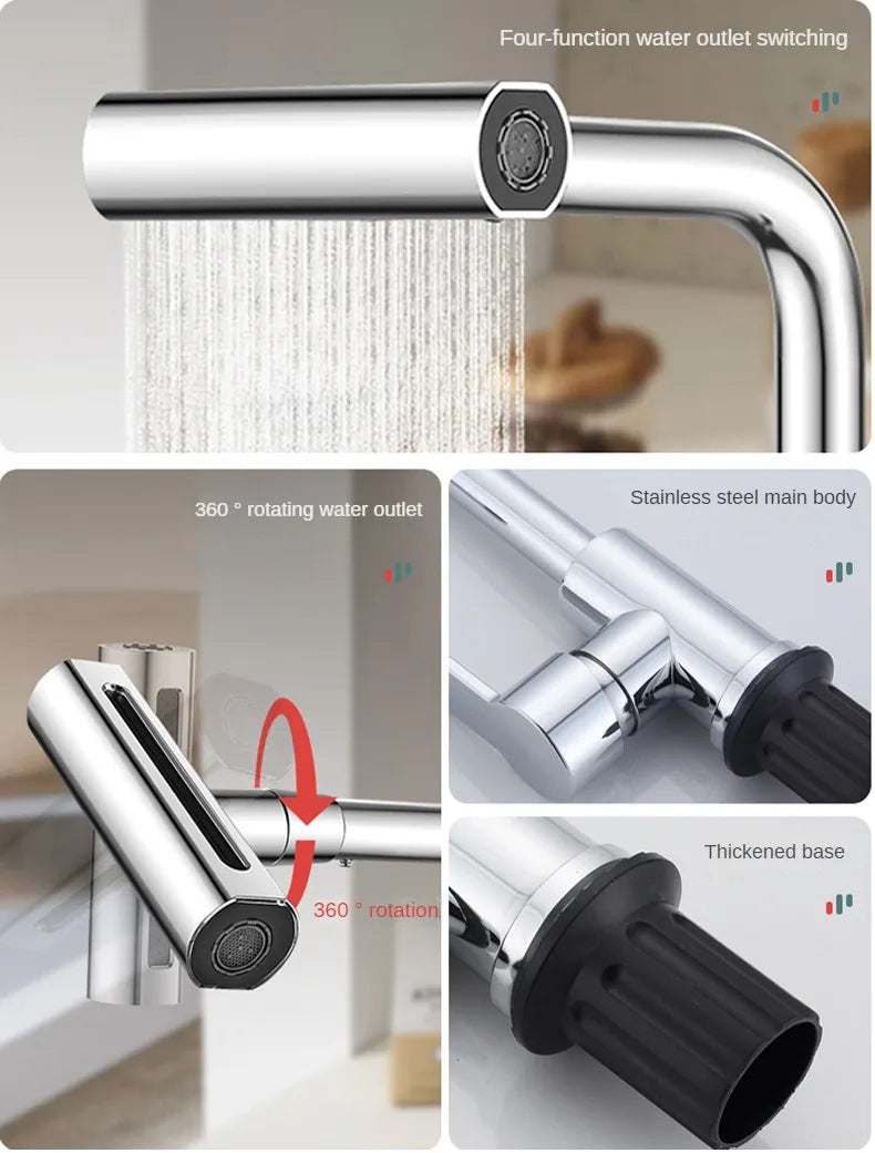 Waterfall Kitchen Faucet, 360° Rotation - Homevalley.co.uk