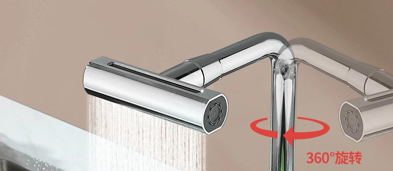Waterfall Kitchen Faucet, 360° Rotation - Homevalley.co.uk