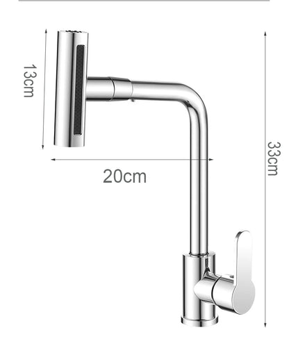 Waterfall Kitchen Faucet, 360° Rotation - Homevalley.co.uk