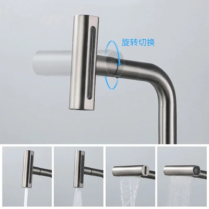 Waterfall Kitchen Faucet, 360° Rotation - Homevalley.co.uk