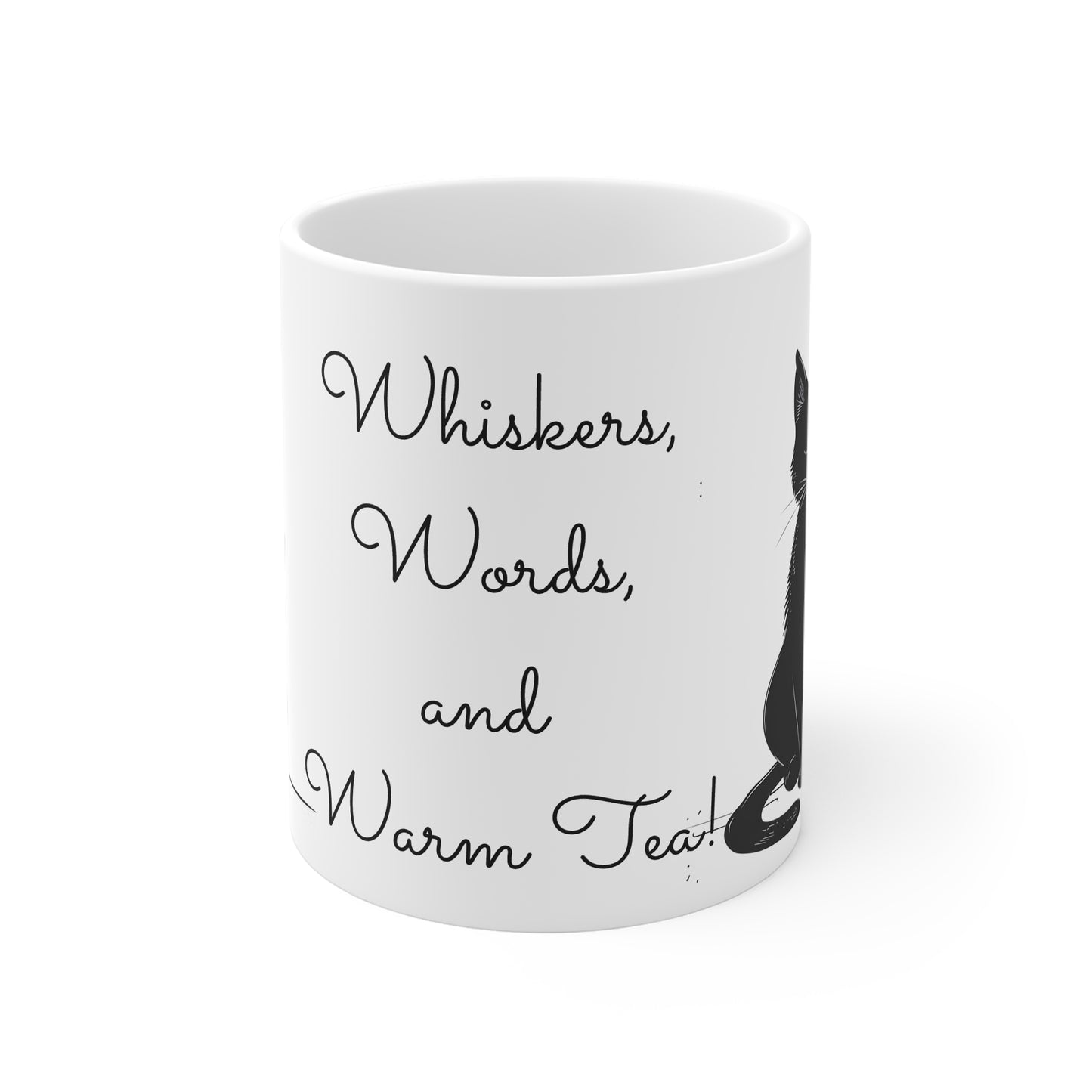 Whiskers, Words and Warm Tea Cat Lovers Coffee Mug, Cute Cats Coffee Cup, Cats and Kitties Tea Cup, Gift for Her, Gift Idea, 11oz - Homevalley.co.uk