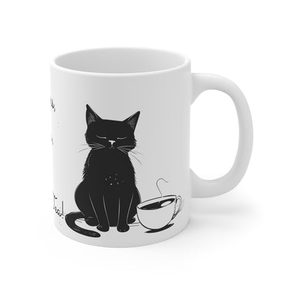 Whiskers, Words and Warm Tea Cat Lovers Coffee Mug, Cute Cats Coffee Cup, Cats and Kitties Tea Cup, Gift for Her, Gift Idea, 11oz - Homevalley.co.uk