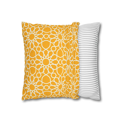 Wild Flowers Cushion Cover, Lilac and Yellow Flowers Cushion Cover, Floral Pillow, Botanical Pillow, Camomile Pillow - Homevalley.co.uk