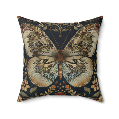 William Morris Style Square Pillow Butterfly Design, Fowers and Butterflies, Butterfly Lovers, Nature Lovers, insert included - Homevalley.co.uk