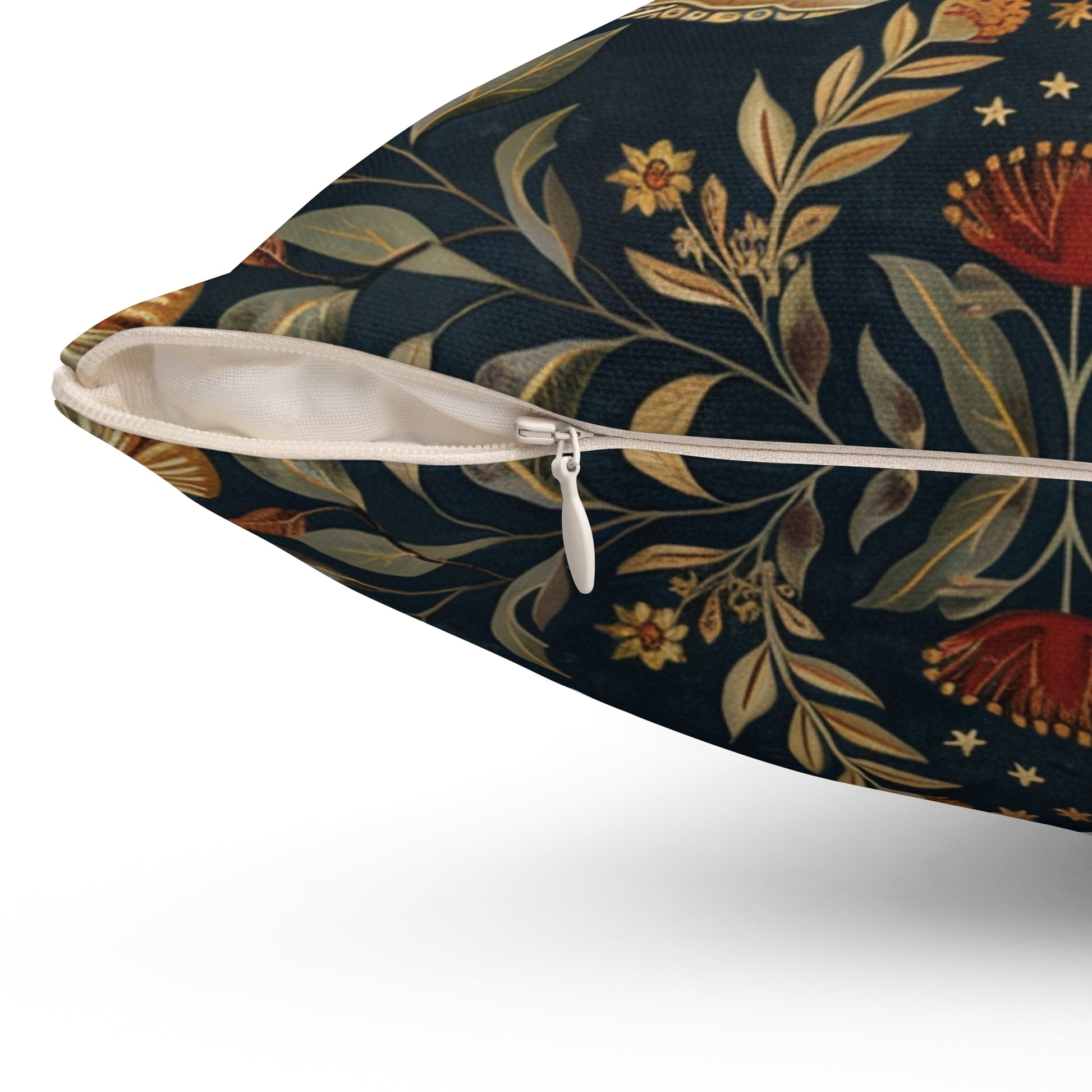 William Morris Style Square Pillow Butterfly Design, Fowers and Butterflies, Butterfly Lovers, Nature Lovers, insert included - Homevalley.co.uk