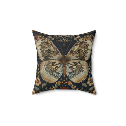 William Morris Style Square Pillow Butterfly Design, Fowers and Butterflies, Butterfly Lovers, Nature Lovers, insert included - Homevalley.co.uk