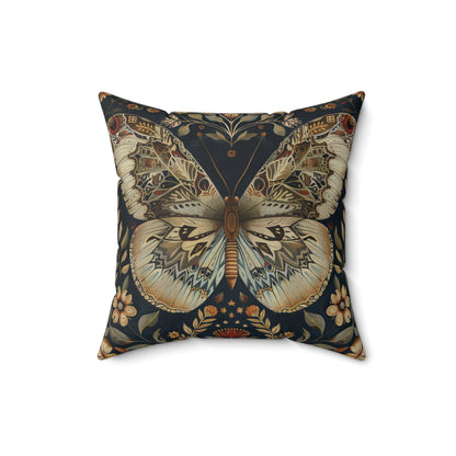 William Morris Style Square Pillow Butterfly Design, Fowers and Butterflies, Butterfly Lovers, Nature Lovers, insert included - Homevalley.co.uk