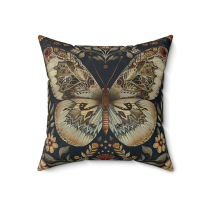 William Morris Style Square Pillow Butterfly Design, Fowers and Butterflies, Butterfly Lovers, Nature Lovers, insert included - Homevalley.co.uk