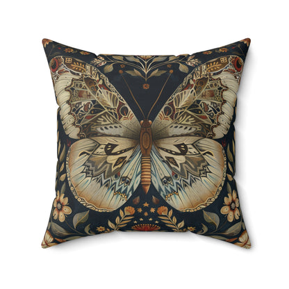 William Morris Style Square Pillow Butterfly Design, Fowers and Butterflies, Butterfly Lovers, Nature Lovers, insert included - Homevalley.co.uk