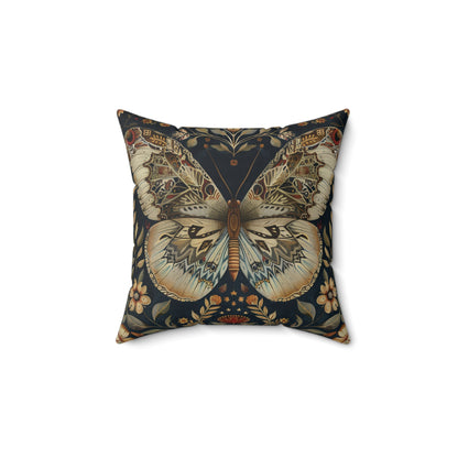 William Morris Style Square Pillow Butterfly Design, Fowers and Butterflies, Butterfly Lovers, Nature Lovers, insert included - Homevalley.co.uk